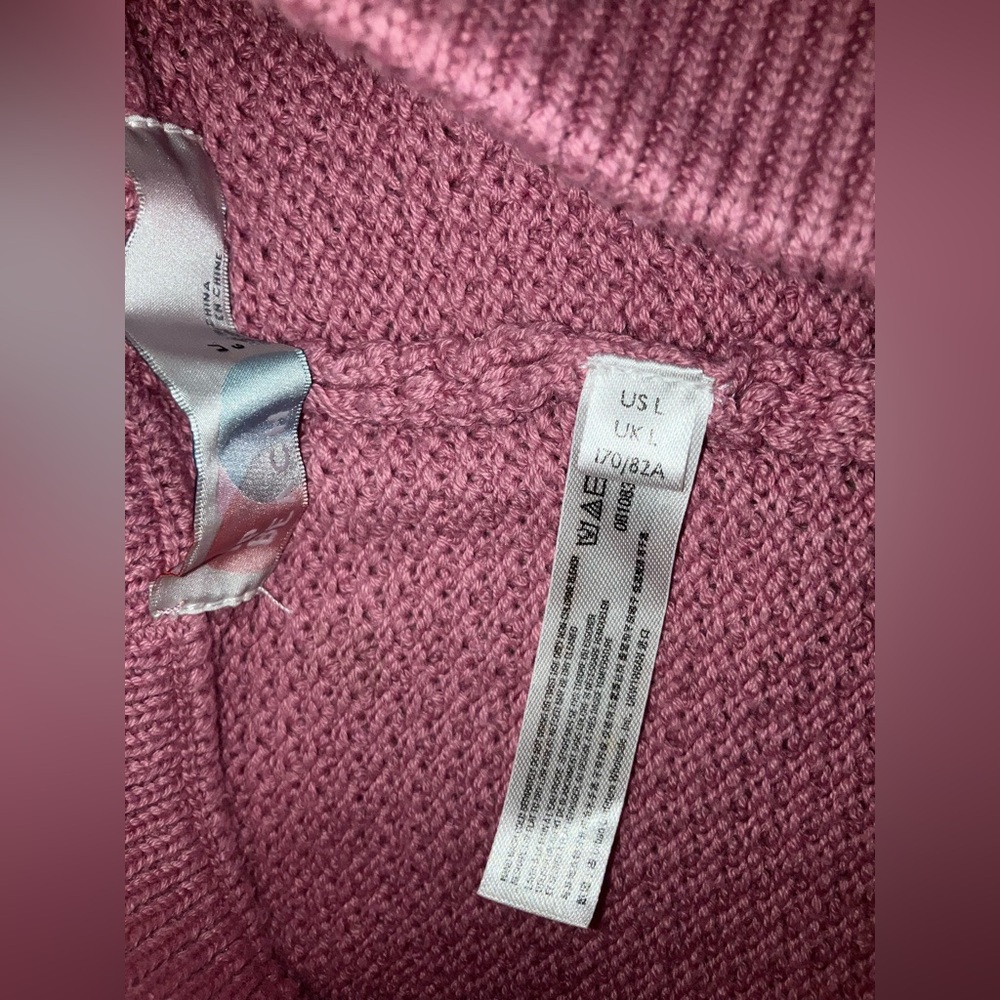 FREE PEOPLE Beach Hailee waffle knit crop pants sz L pink easy pull on lounge - Picture 8 of 9